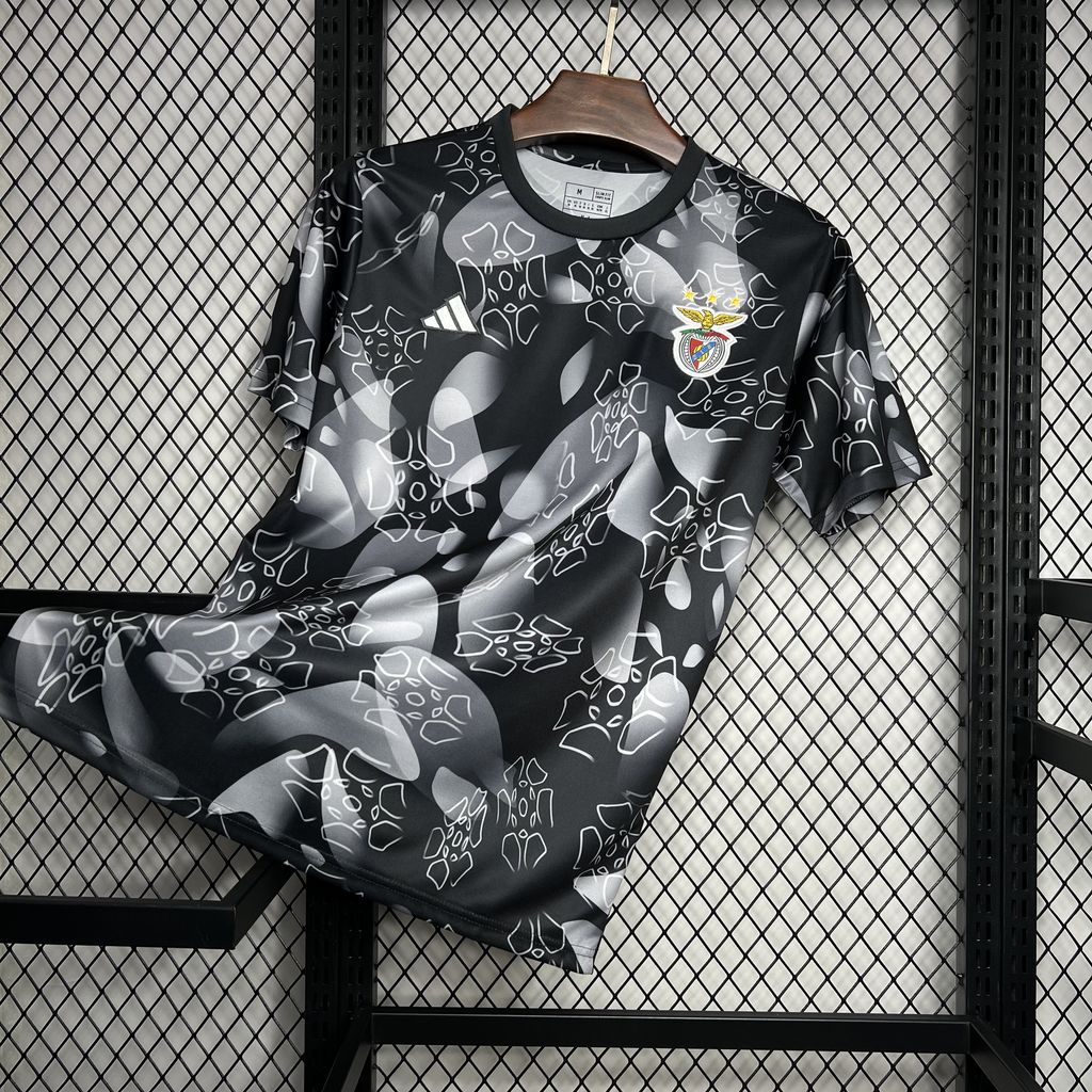 ManixJersey.com | Benfica 24-25 Black Pre-match Training Jersey - Fans Version -Customize Name, Number and Patch | Worldwide Shipping