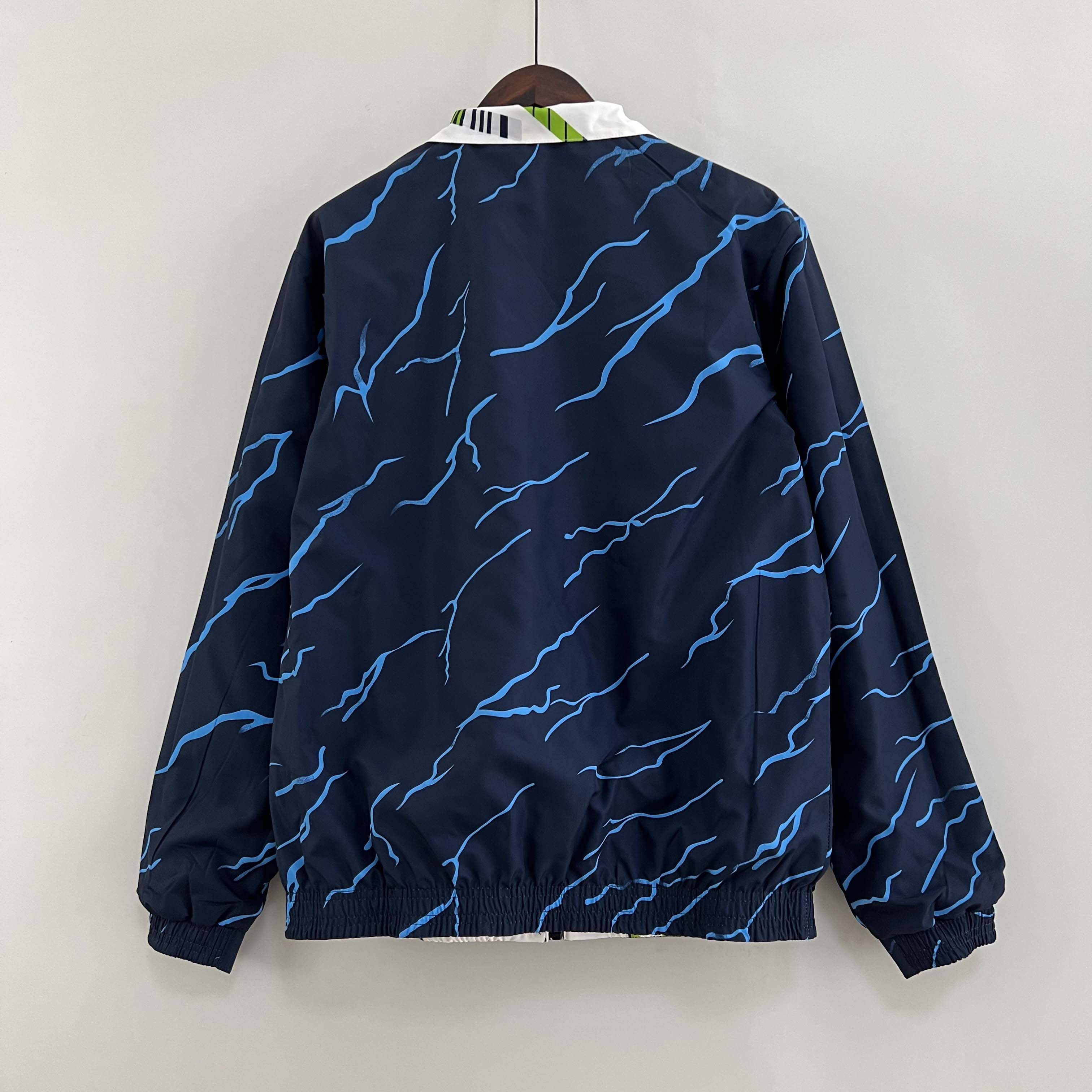 2023/2024 Manchester City Reversible Windbreaker Navy blue Soccer Jersey 1:1 Thai Quality:football jersey mysite: unitedjerseyfootball 邓江浪:football