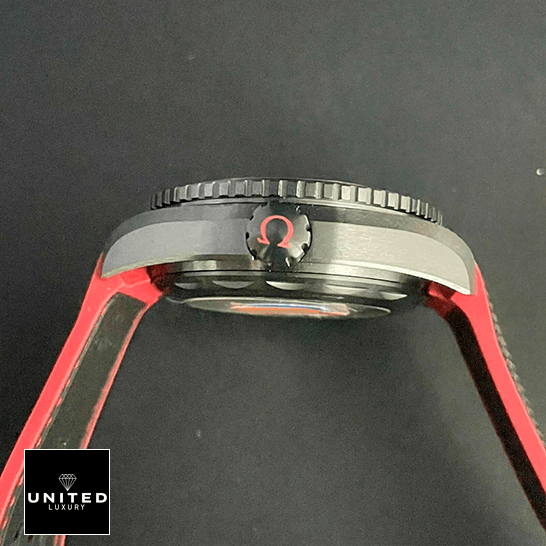Omega Seamaster Red Bracelet Crown on the omega logo Replica