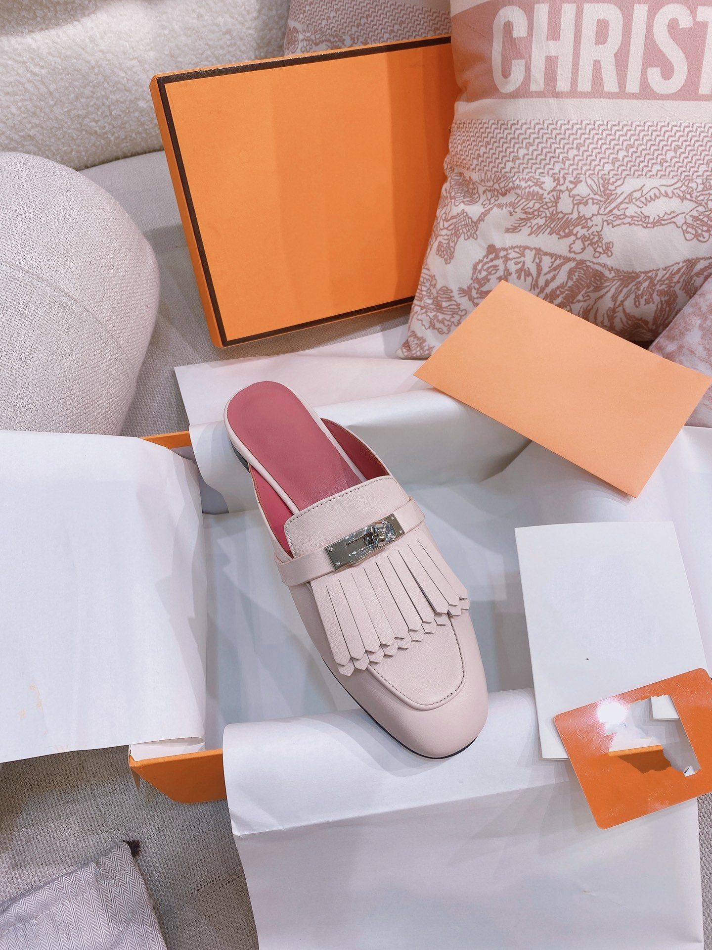 0Z Mule Fringed Light Pink、mysite、Cacoeks