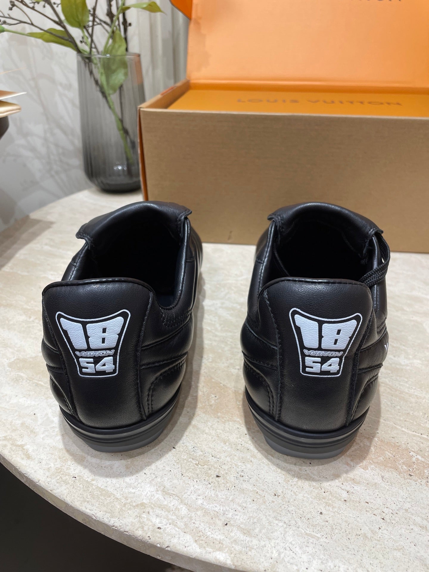 FOOTPRINT SOCCER SNEAKER IN BLACK CALFSKIN、mysite、Cacoeks
