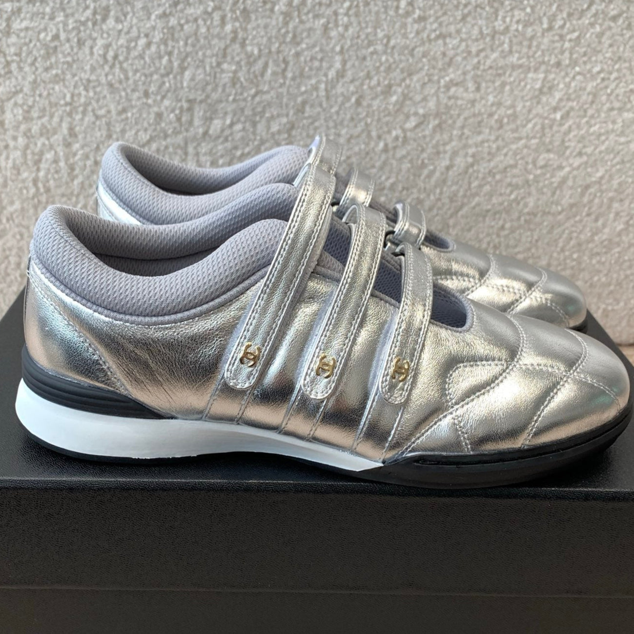 MARY JANE SNEAKERS IN SILVER LAMBSKIN、mysite、Cacoeks