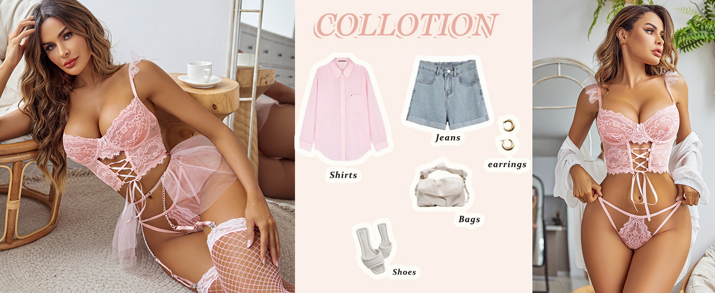 3 pcs lingerie sets
