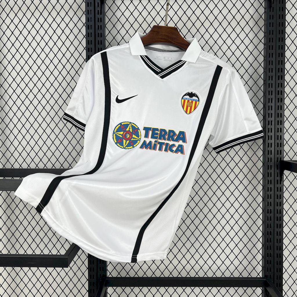 Higojerseys-Retro Valencia 2000-01 Home Jersey