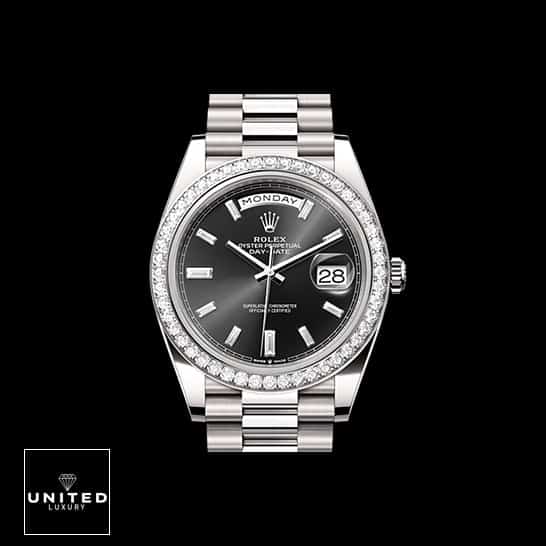 Rolex Day-Date 40 228349RBR-0002 Black Dial Replica
