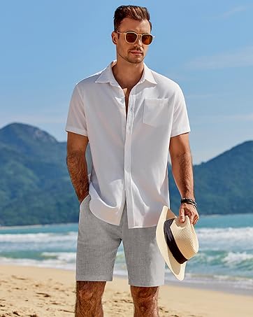 mens summer beach linen pants
