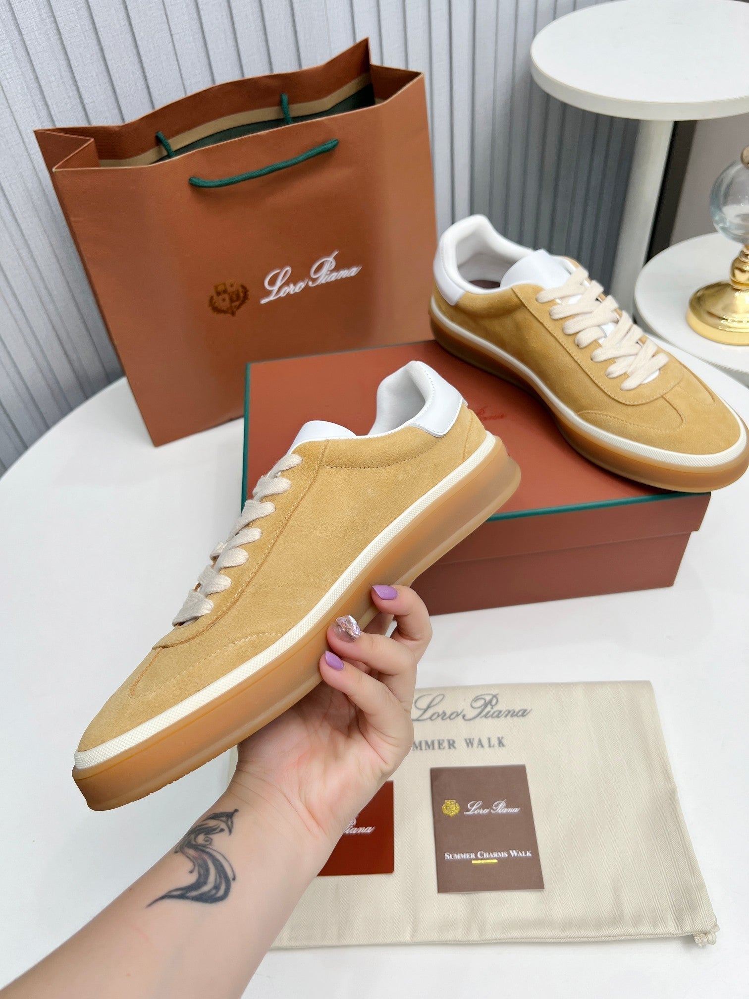 LP TENNIS WALK SNEAKERS TAWNY SUEDE、mysite、Cacoeks