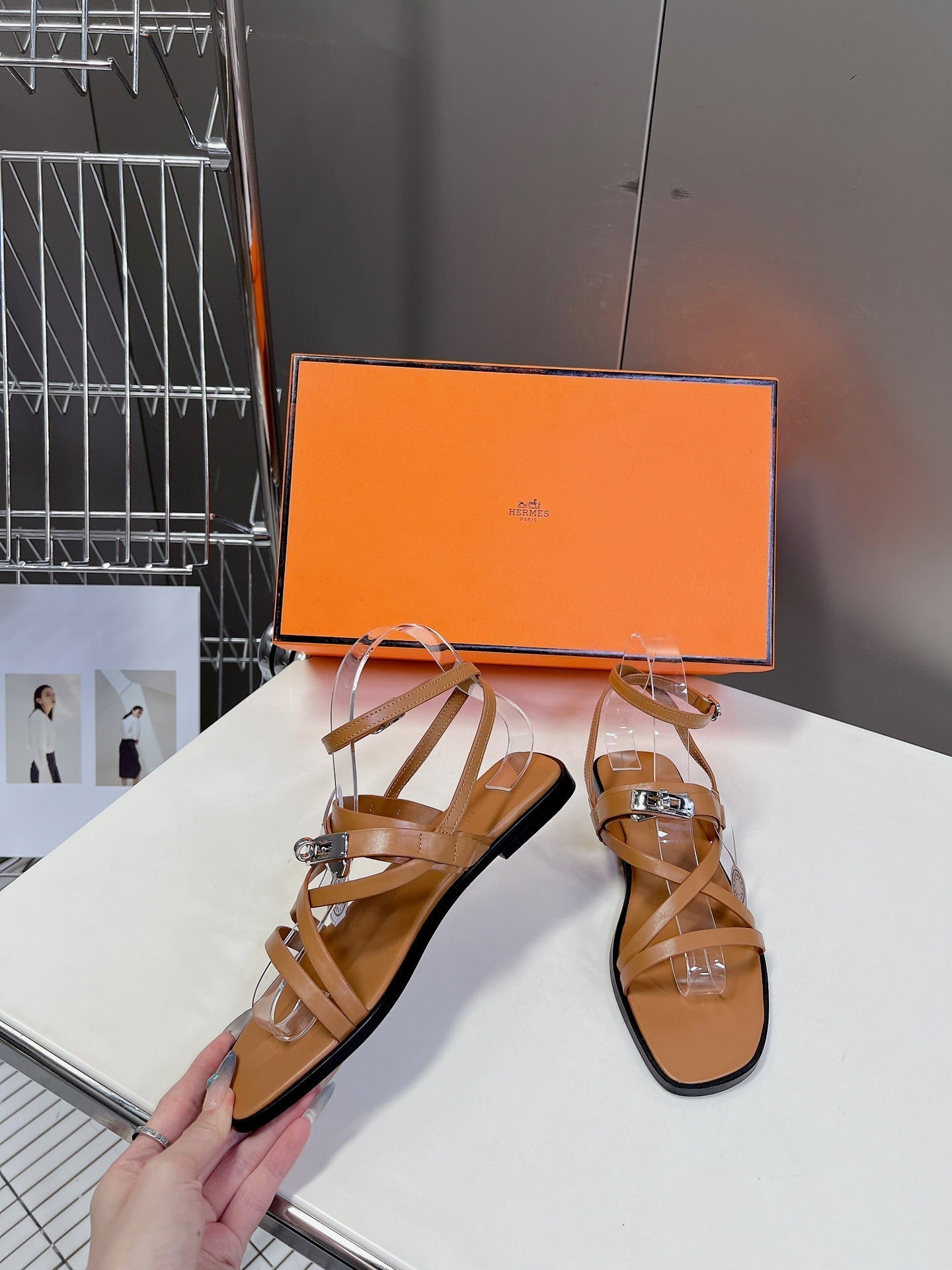 JUNE SANDAL CARAMEL CALFSKIN、mysite、Cacoeks