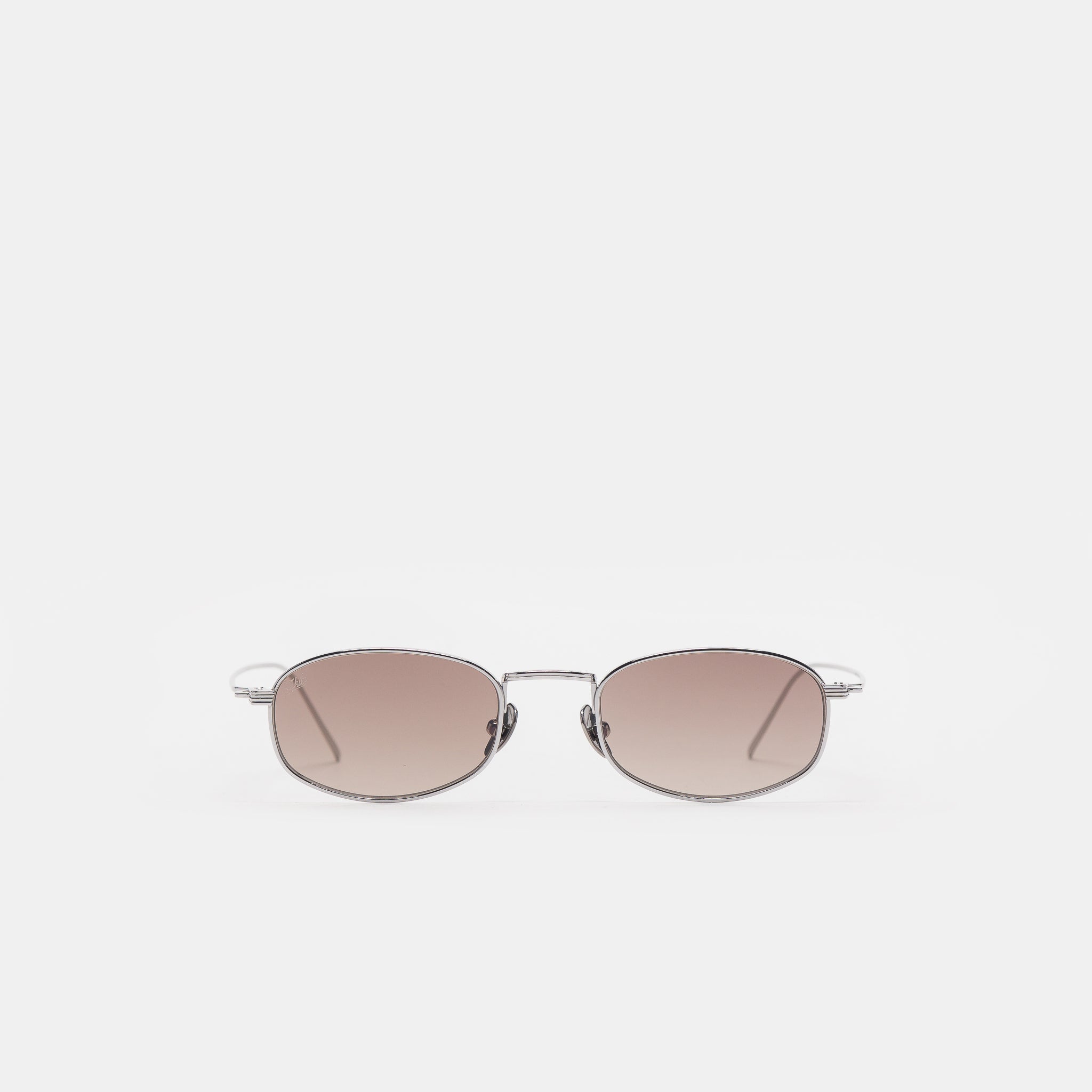Icon Sunglasses in Silver/Brown Gradient