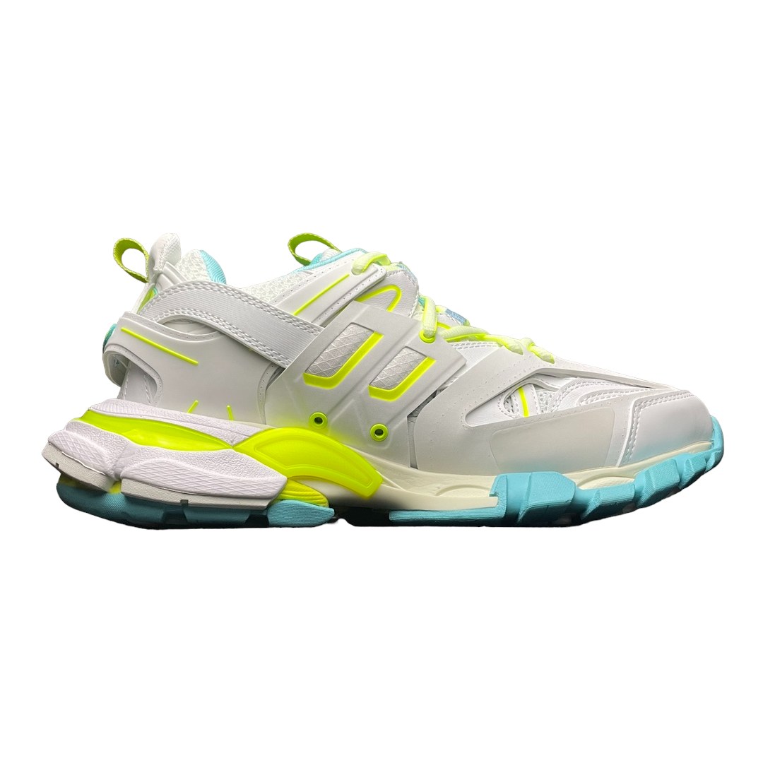 Balenciaga Track Trainer in White Neon Yellow、mysite、Cacoeks