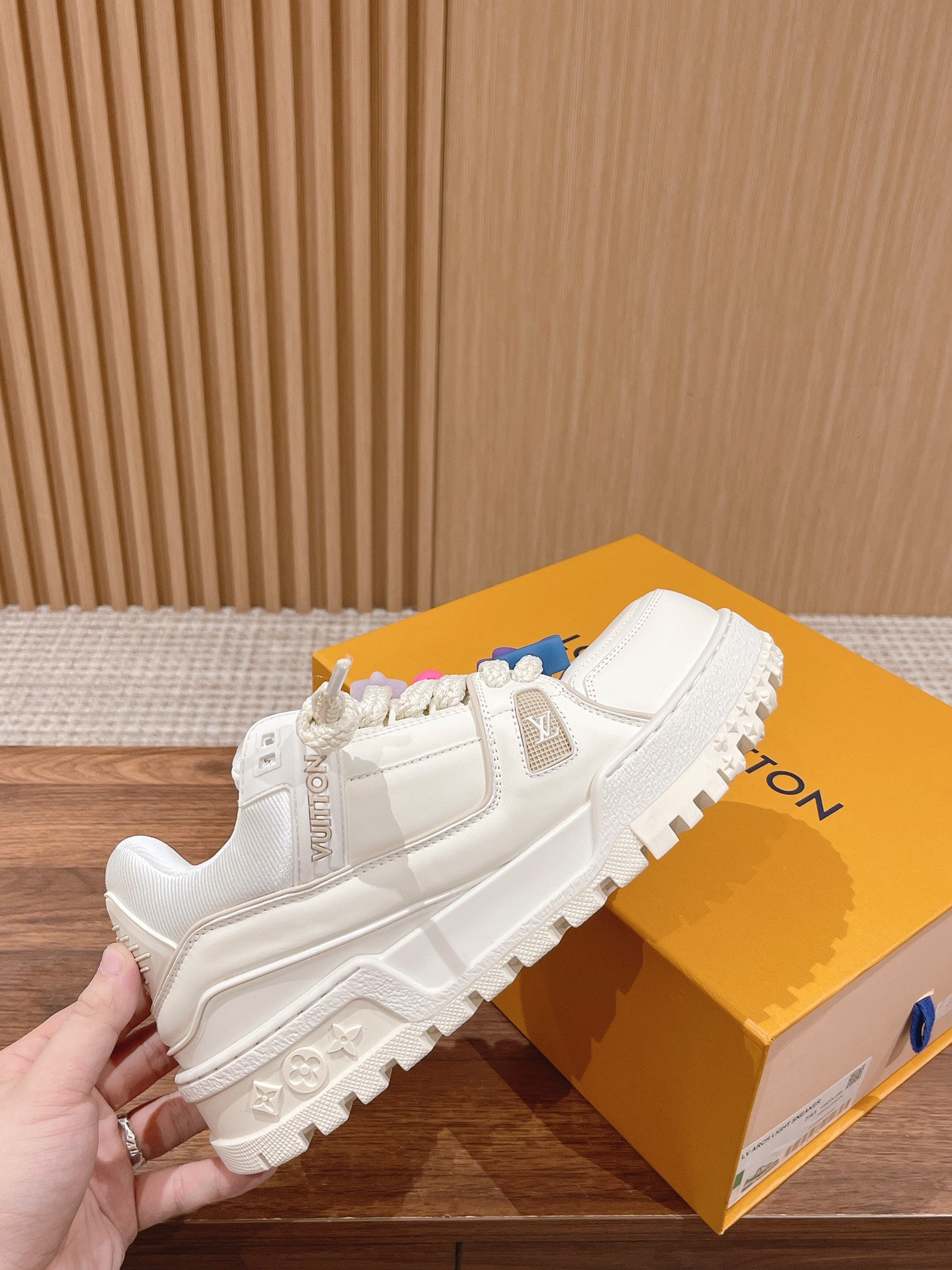 LV Trainer Maxi Sneaker White Calfskin、mysite、Cacoeks