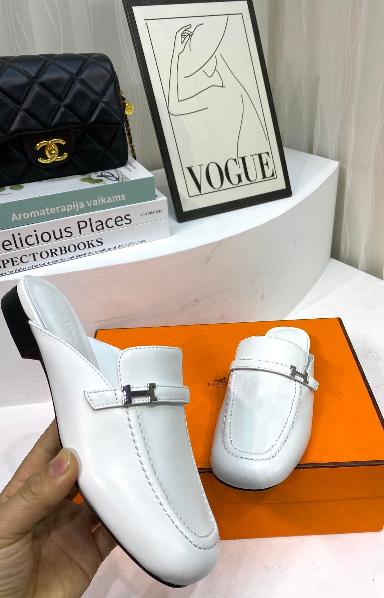 IENA MULE WHITE CALFSKIN、mysite、Cacoeks