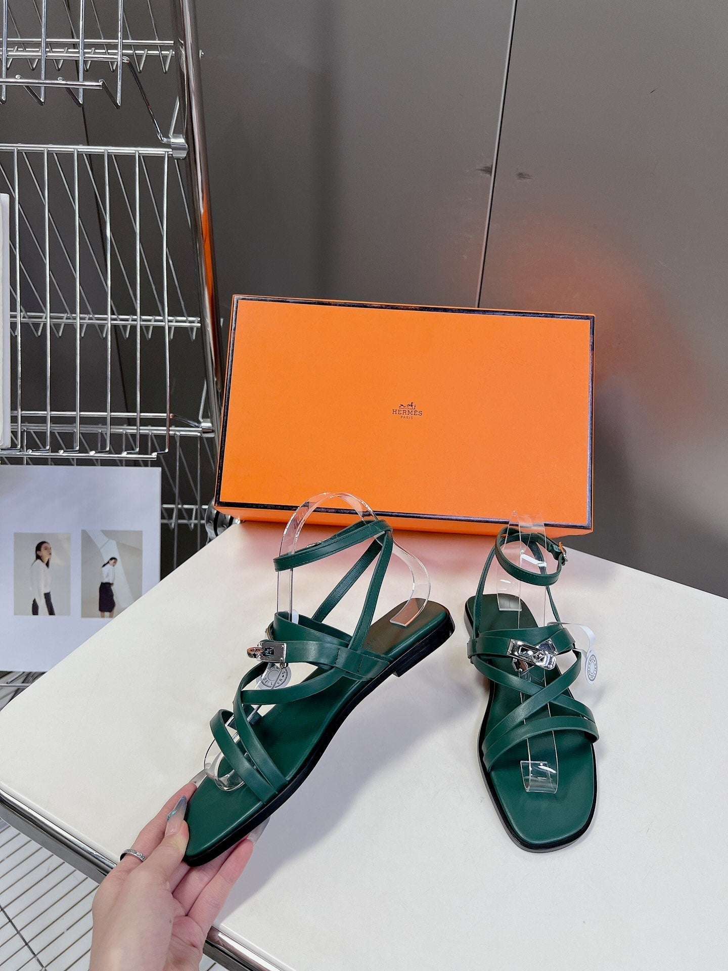 JUNE SANDAL COBALT CALFSKIN、mysite、Cacoeks