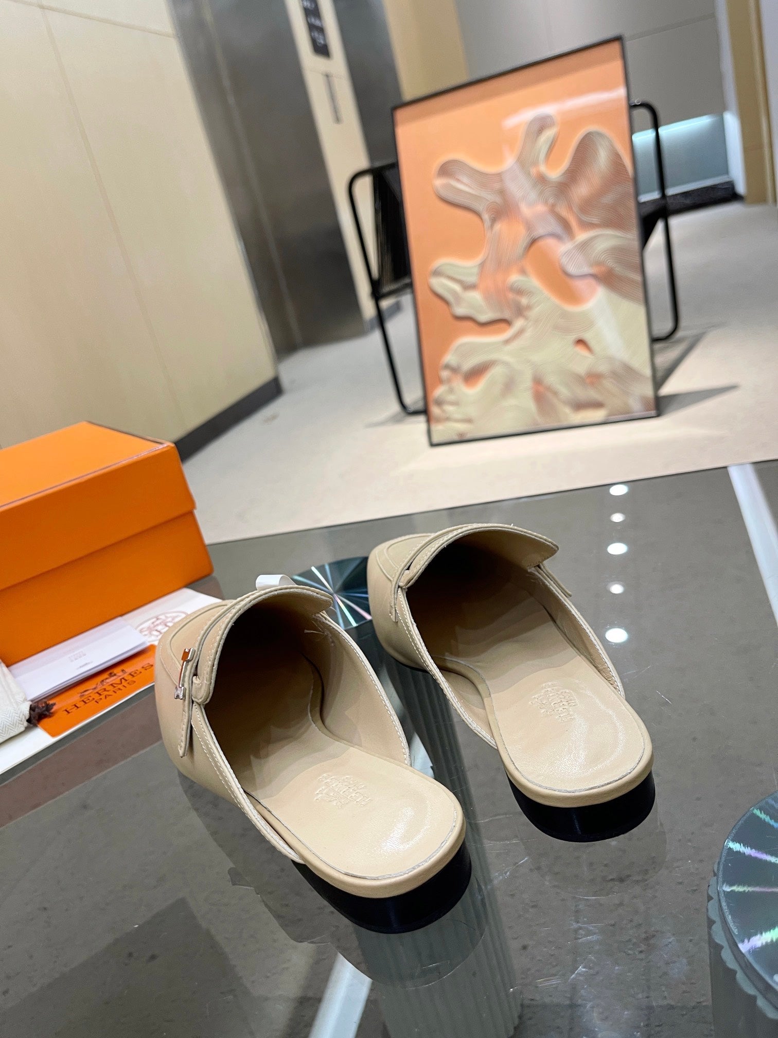 GROUPIE MULE BEIGE LAMBSKIN、mysite、Cacoeks