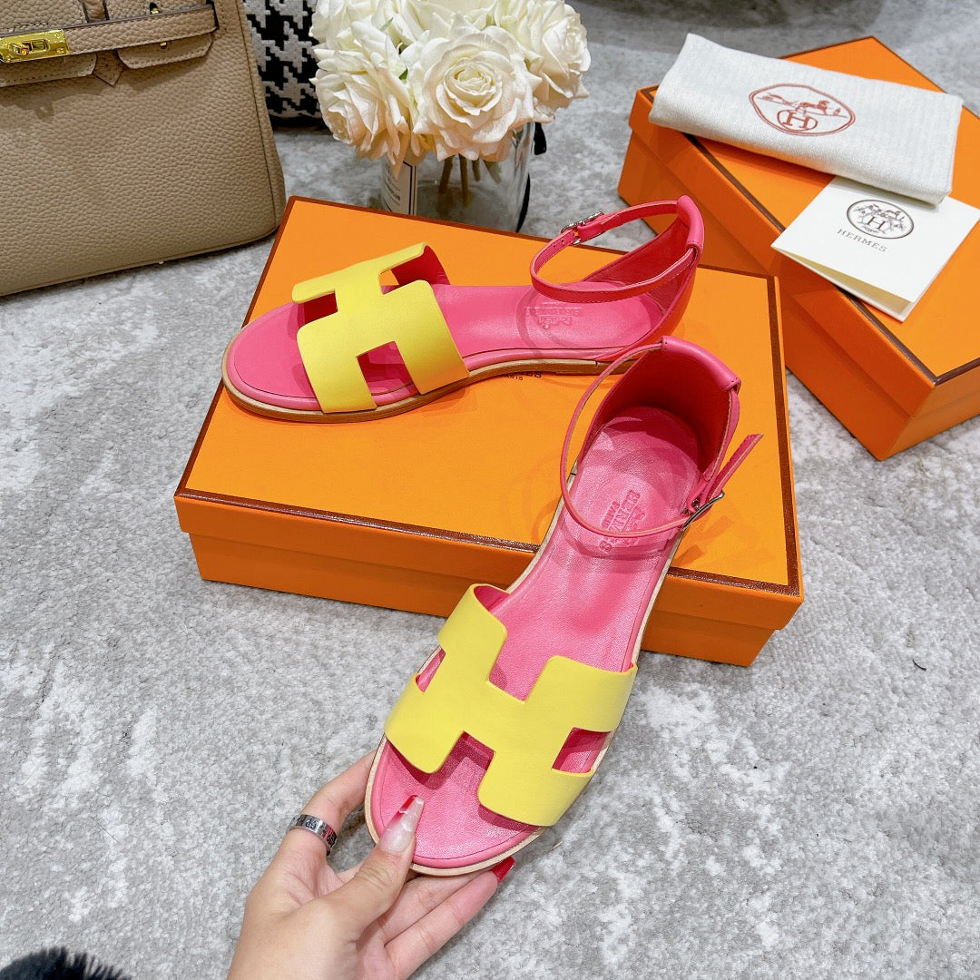 SANTORINI SANDAL PINK MIX LEMON CALFSKIN、mysite、Cacoeks