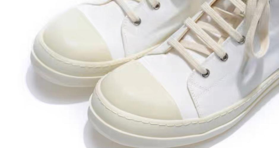 Rick Owens Canvas High Top Sneaker in White Cream、mysite、Cacoeks