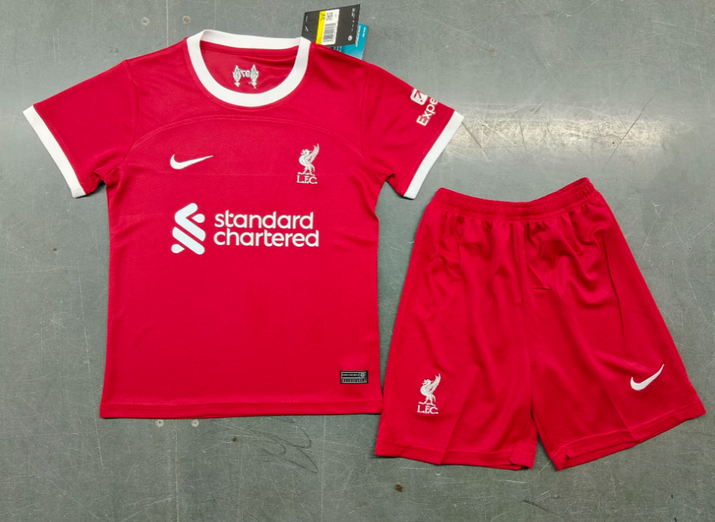 23/24 Liverpool Home Football Jersey Kids Size Suit Children’s Liverpool shirts-mysite Custom Football Kit- Nextkits