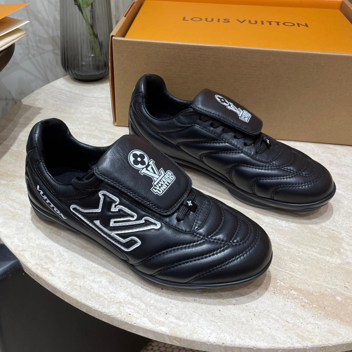 FOOTPRINT SOCCER SNEAKER IN BLACK CALFSKIN、mysite、Cacoeks