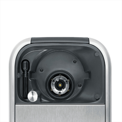 Closeup of precision teeth on the adjustable grinder.