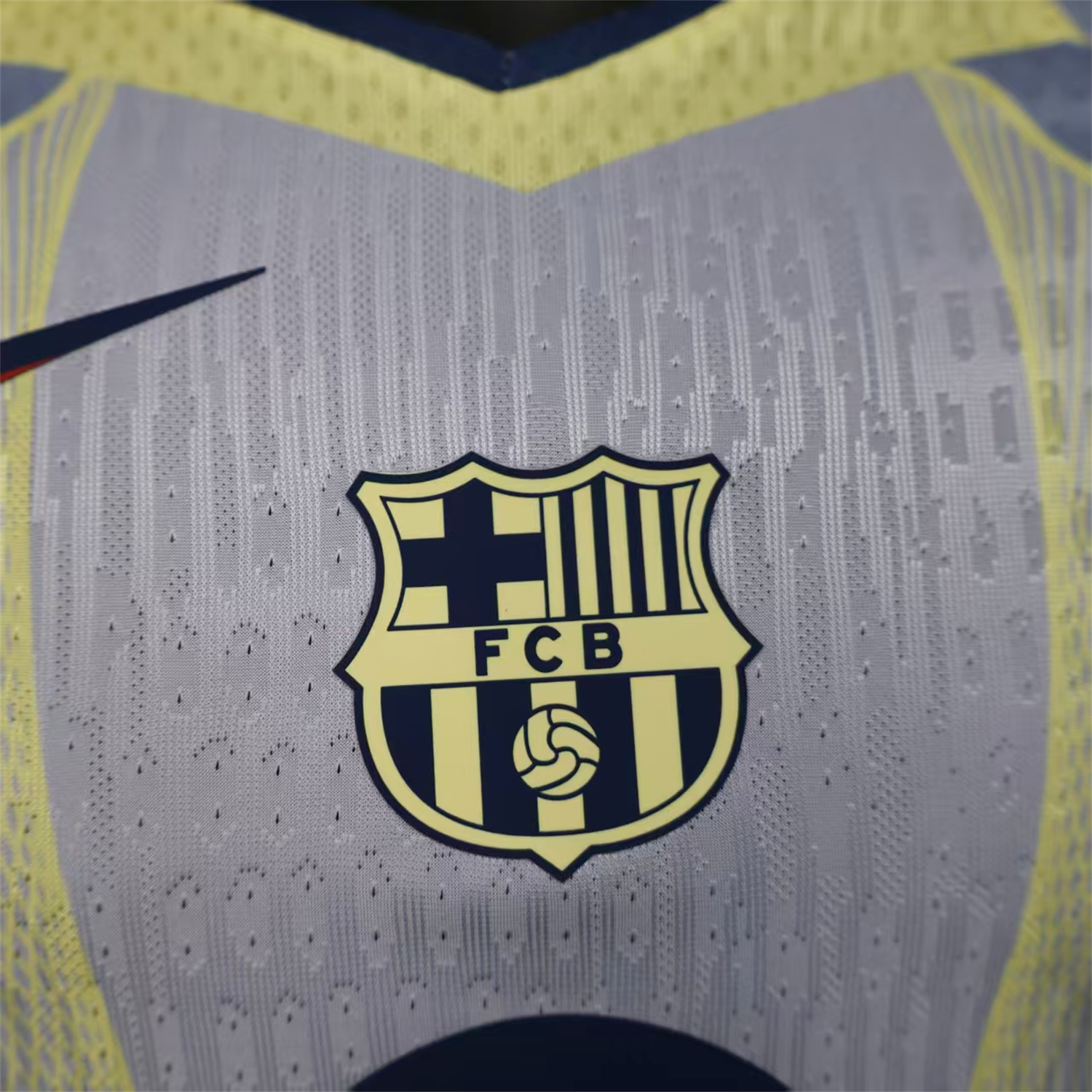 UltraTrikot-Barcelona 25-26 T90 Blue and White Gradient and Yellow Lines Special Jersey - Player Version