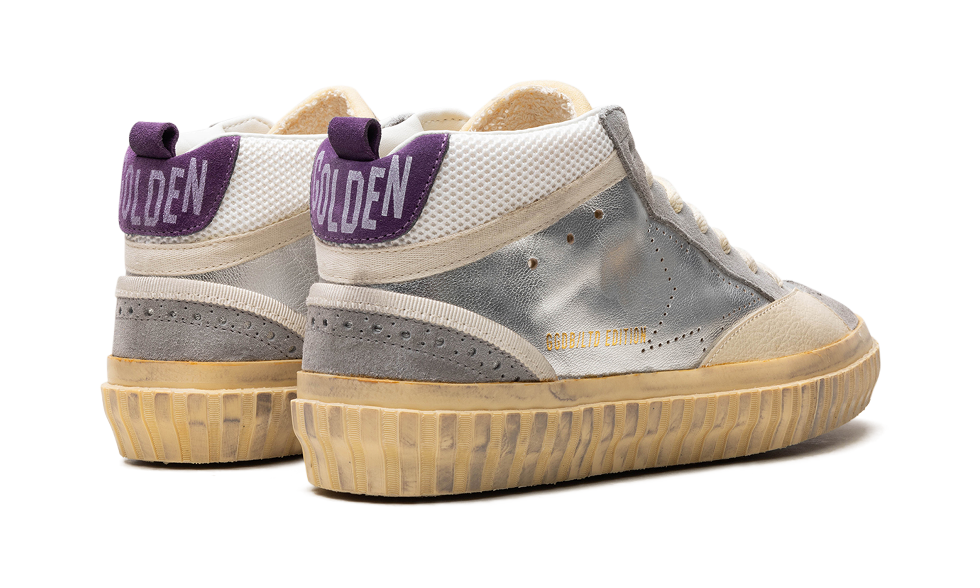 MID STAR LAMINATED AND NET UPPER SUEDE TOE AND SPUR SKATE STAR "SILVER SILVER SCONCE PURPLE"、mysite、Cacoeks