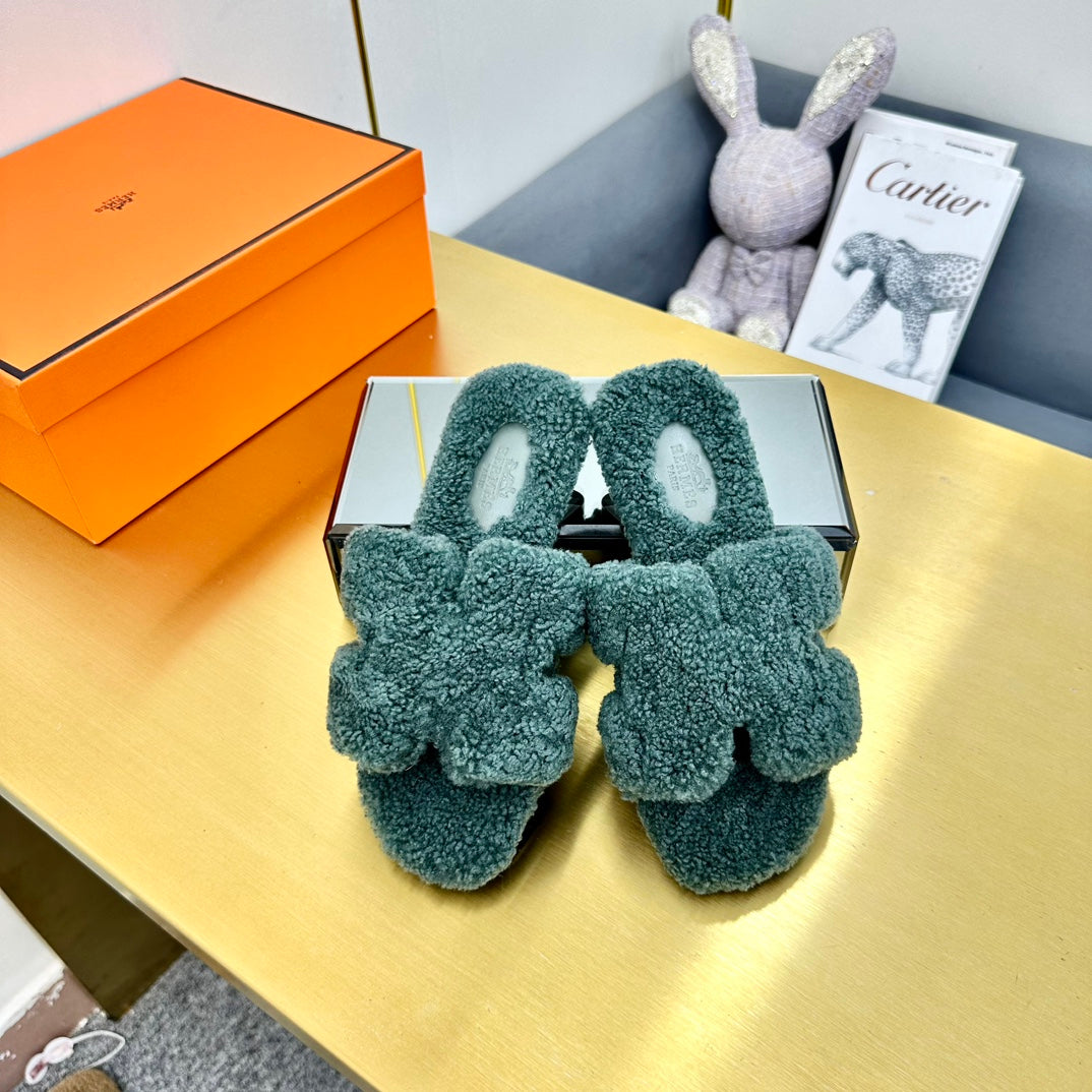 0RAN SHEARLING SANDALS FOREST GREEN、mysite、Cacoeks