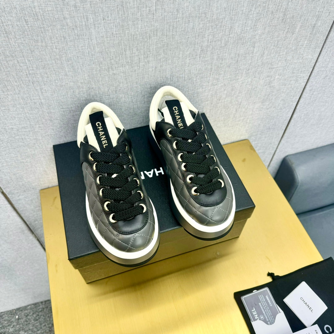 PLATFORM SHOES IN BLACK LAMBSKIN、mysite、Cacoeks