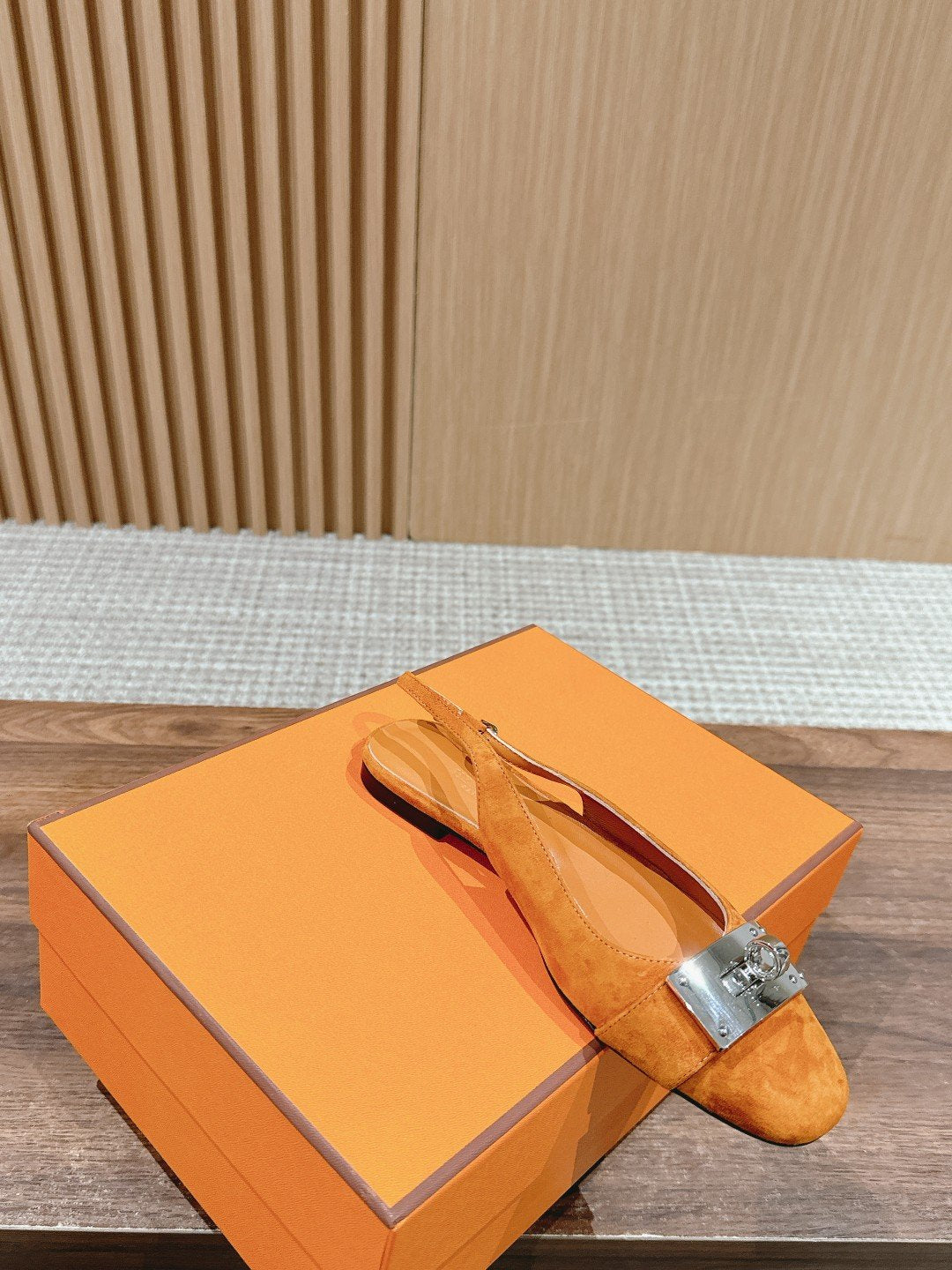 Innocente Slingback Suede Goatskin Orange、mysite、Cacoeks