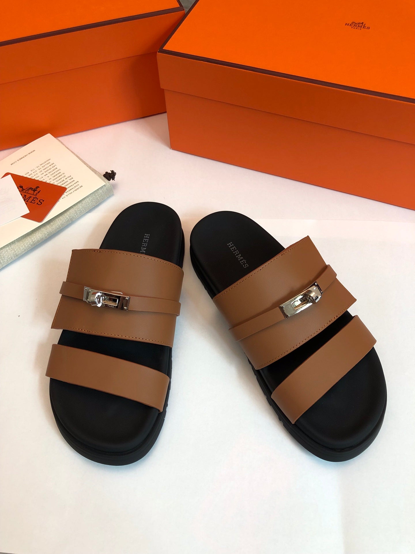 GABRIEL SANDAL MULE IN BRONZE BROWN CALFSKIN、mysite、Cacoeks