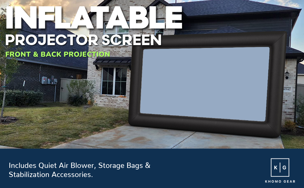 Inflatable projector movie screen
