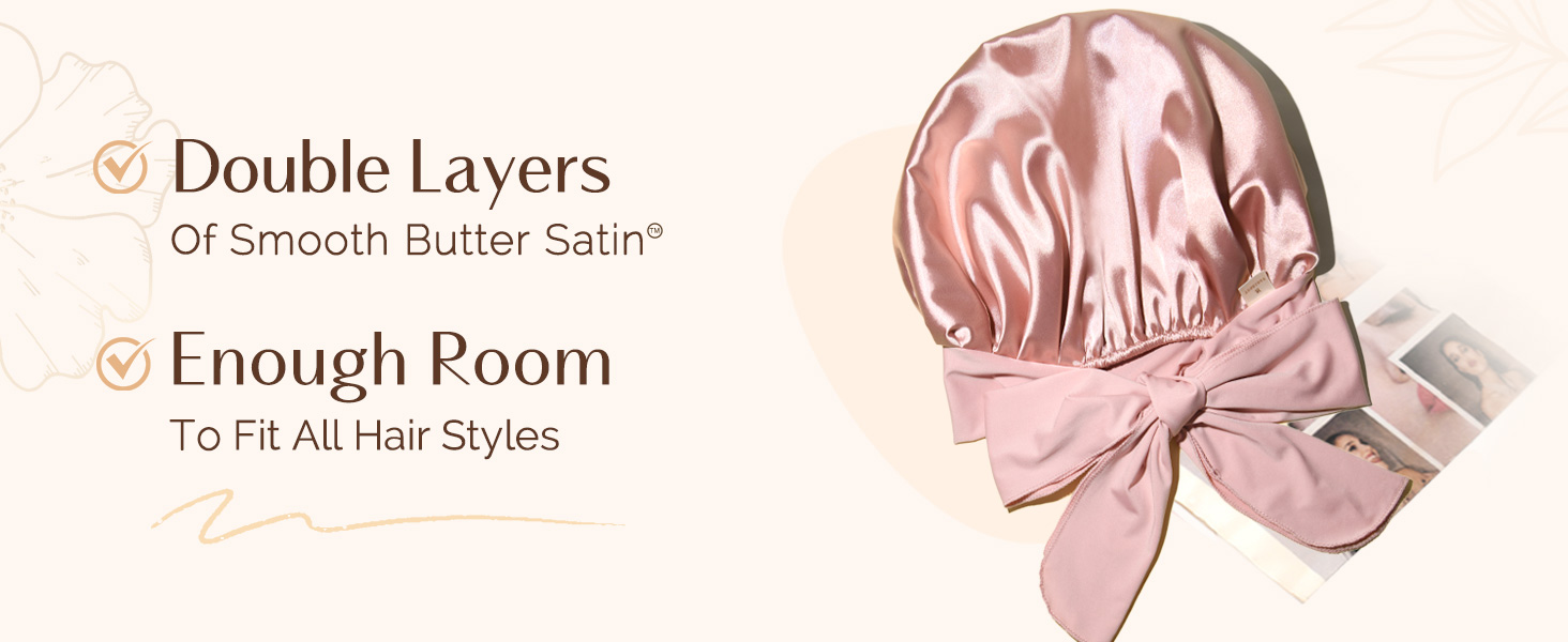 double layer silk bonnet