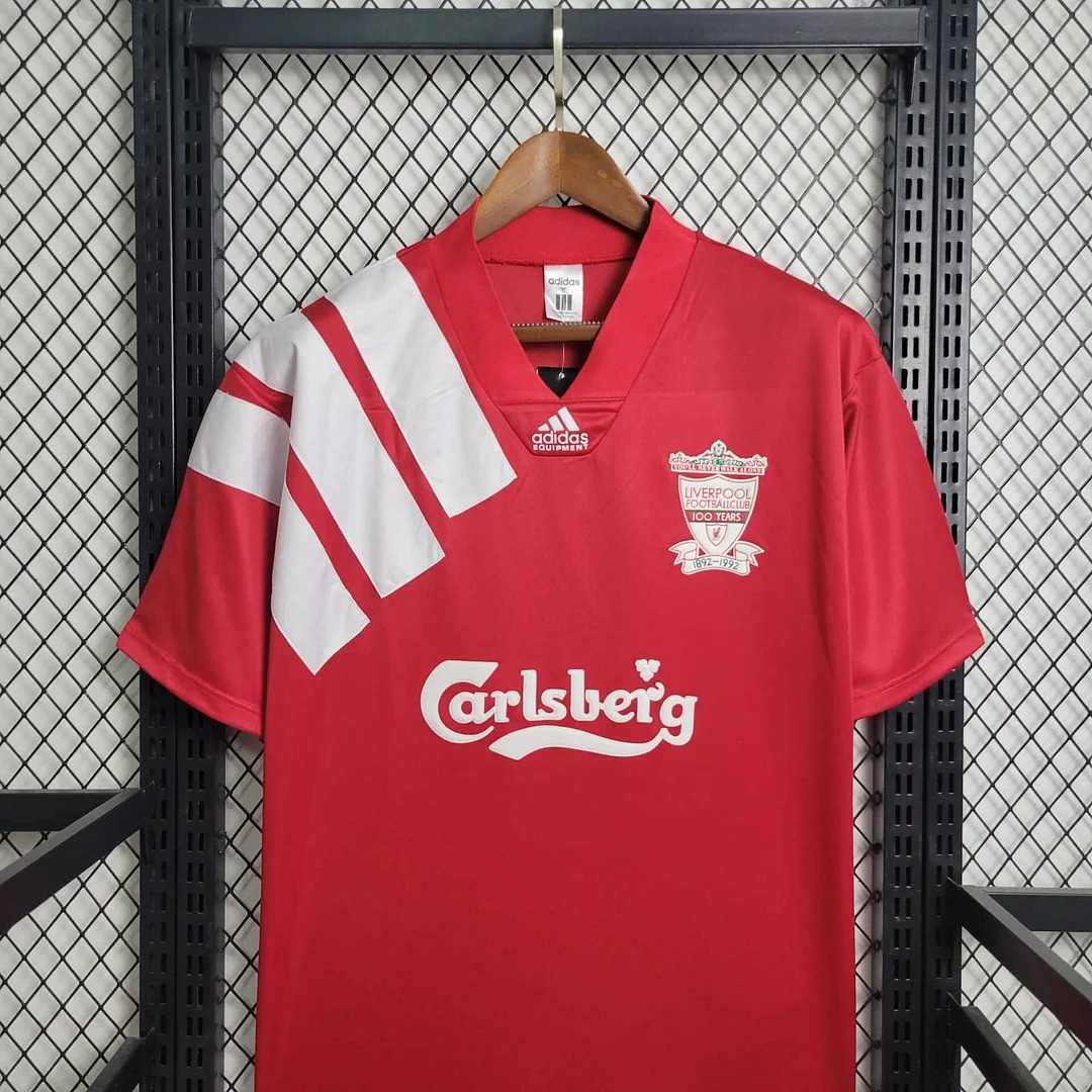 Higojerseys-Retro liver.pool 1992-93 100 YEARS Home Stadium Jersey