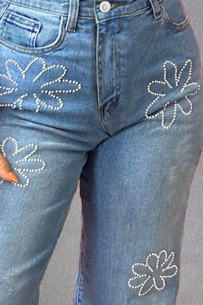 Bella Rhinestone Straight Jeans、mySite、broncosvschiefs