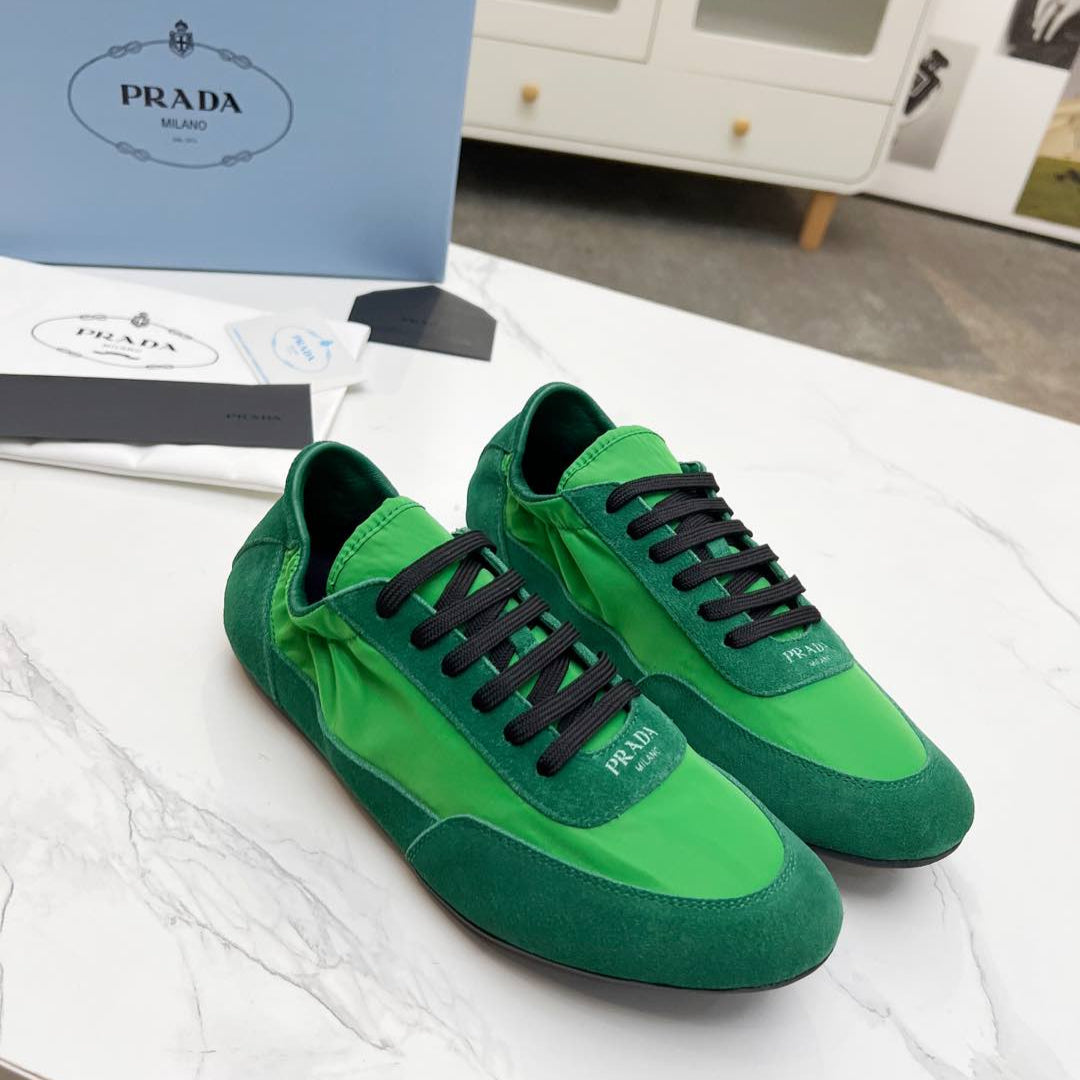 COLLAPSE SNEAKERS IN GREEN SUEDE AND NYLON、mysite、Cacoeks