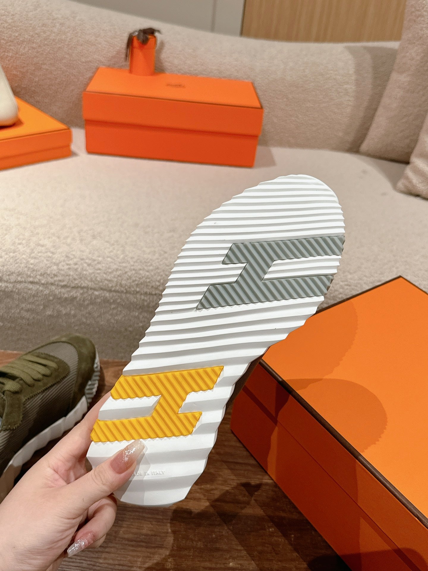 MAINLAND SNEAKER IN ARMY GREEN SUEDE AND BREATHABLE MESH FABRIC、mysite、Cacoeks