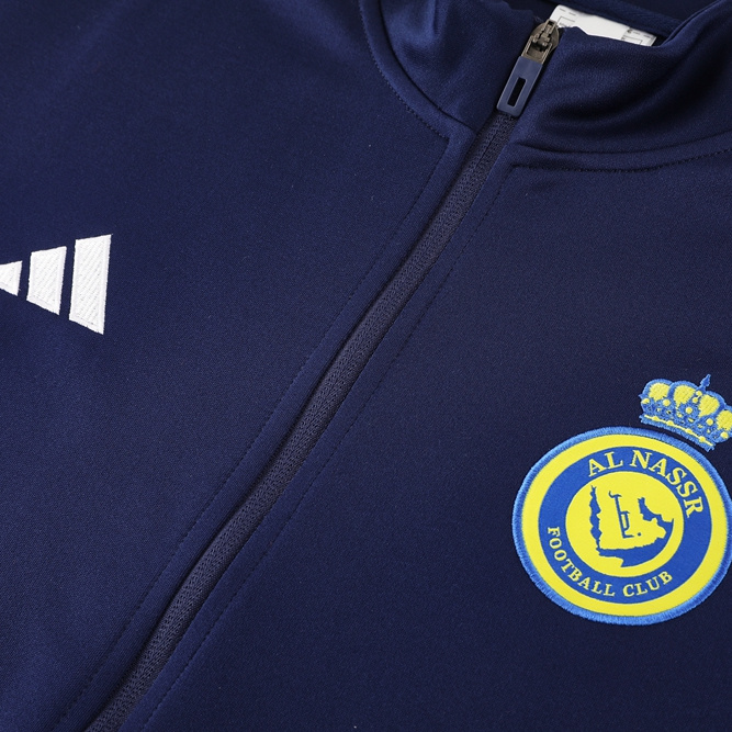 ManixJersey.com | Al Nassr Riyadh Victory 24-25 Jacket Training Tracksuit - Royal Blue -Customize Name, Number and Patch | Worldwide Shipping