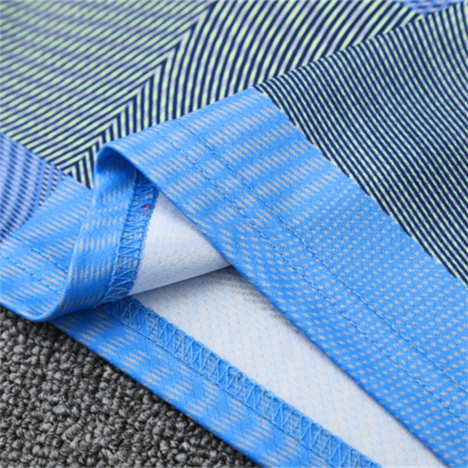 UltraTrikot-Real Madrid 25-26 Pre-Match Kids Short-Sleeve Training Set - Blue-Gray Camouflage Top and Blue Shorts