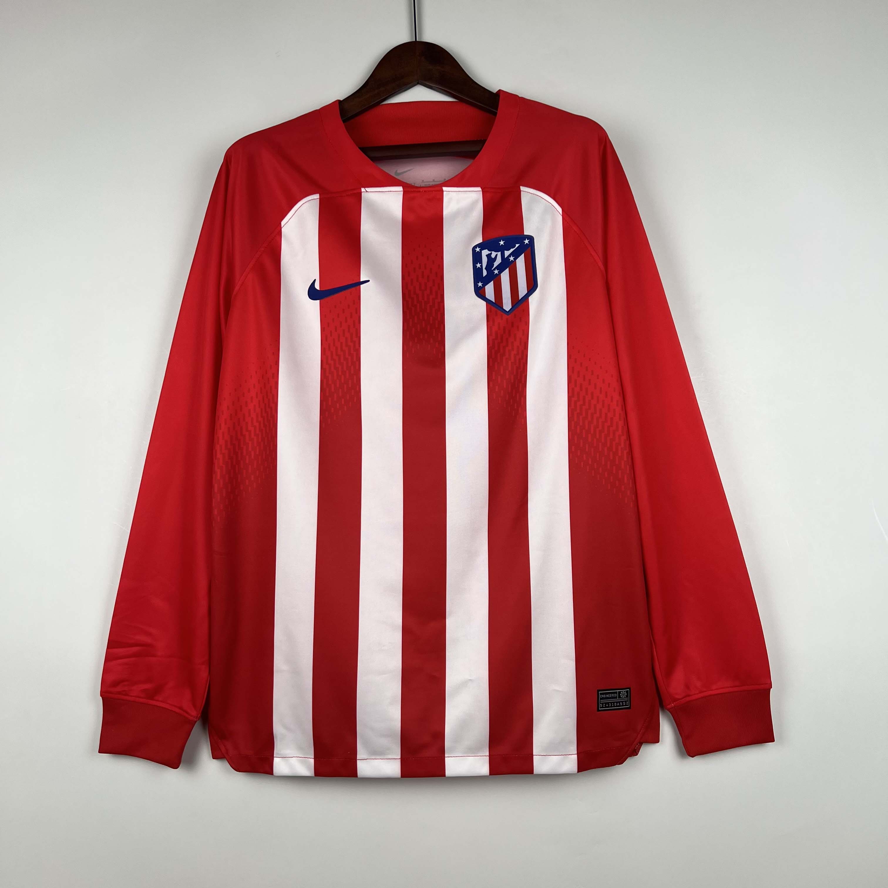 2023/2024 Long Sleeve Atletico Madrid Home1:1 Thai Quality:football jersey mysite: unitedjerseyfootball 邓江浪:football