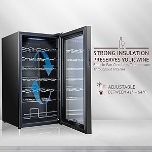 Schmecke Wine cooler Preserve Wine’s Fullest Flavor & Aroma