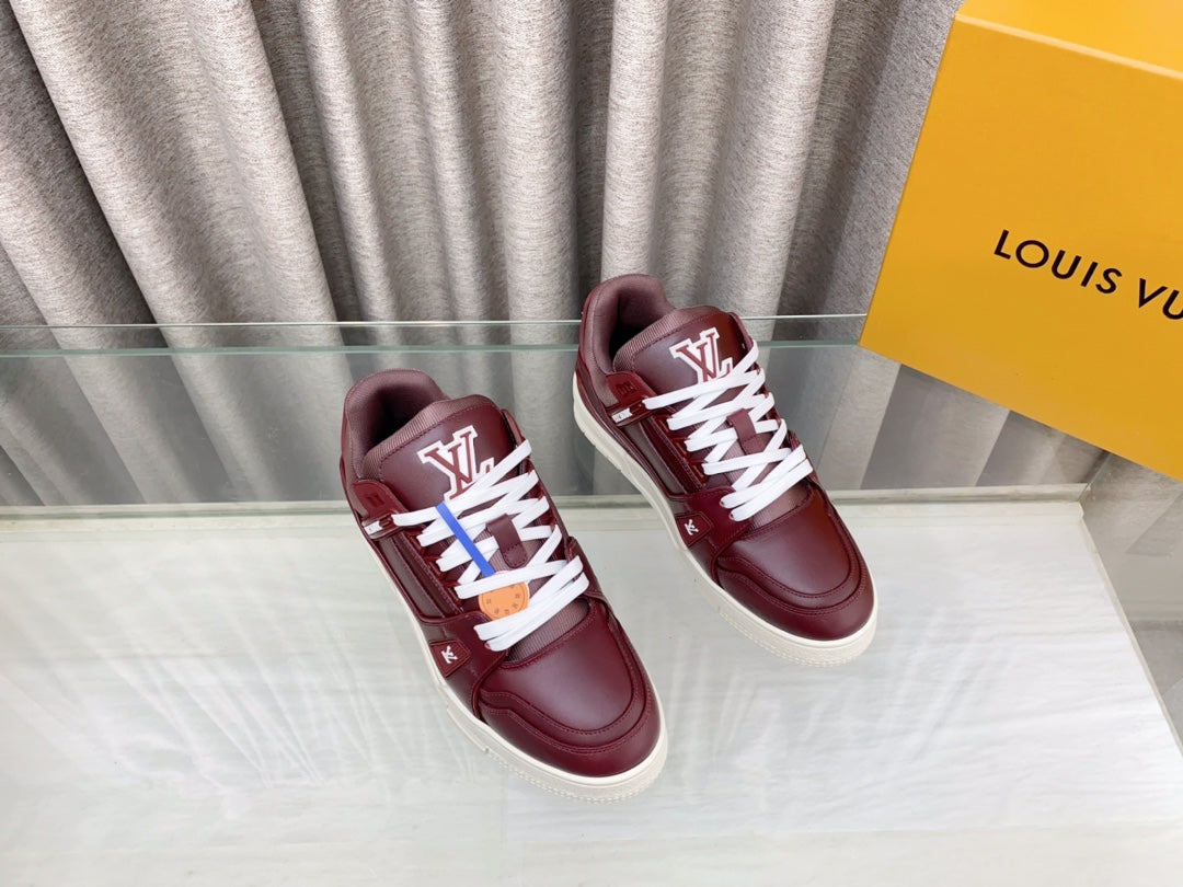 LV MAXI TRAINER IN GARNET RED CALFSKIN、mysite、Cacoeks