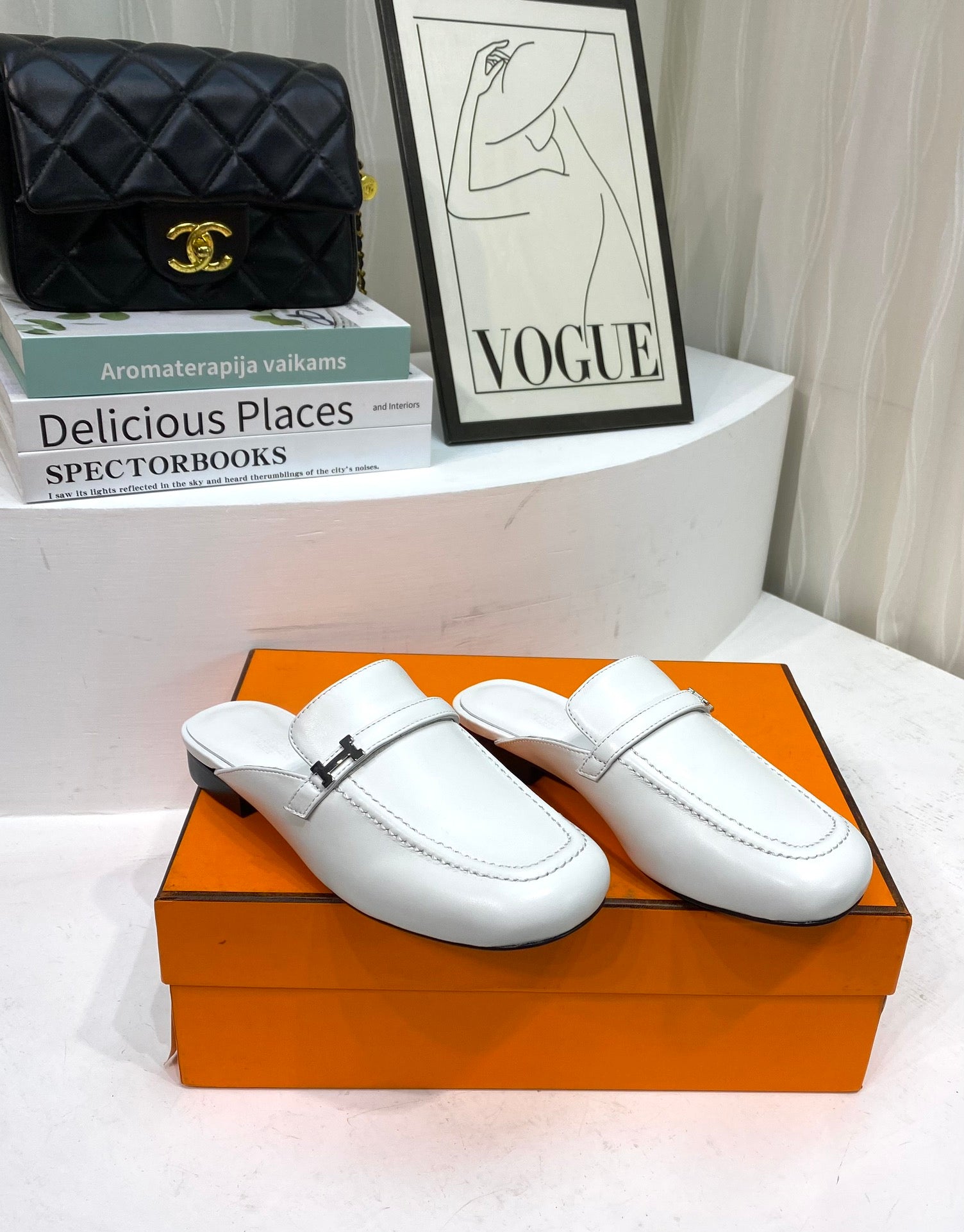IENA MULE WHITE CALFSKIN、mysite、Cacoeks