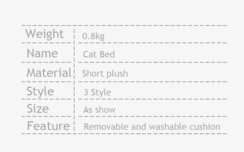Warm Cake Bear Cat Bed 3 Style Nest House