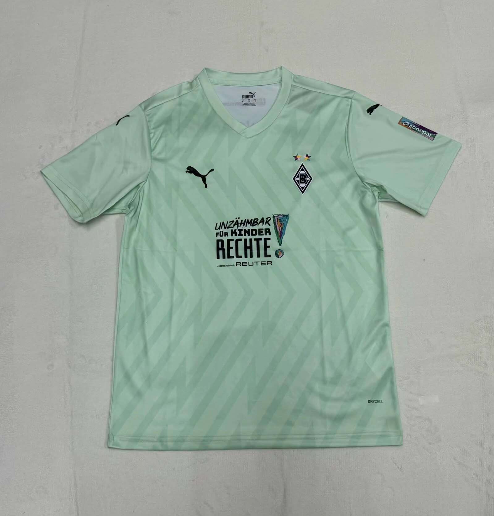 2024/2025 Borussia Mönchengladbach Goalkeeper Fluorescent Green Football Jersey 1:1 Thai Quality:football jersey mysite: unitedjerseyfootball 邓江浪:football
