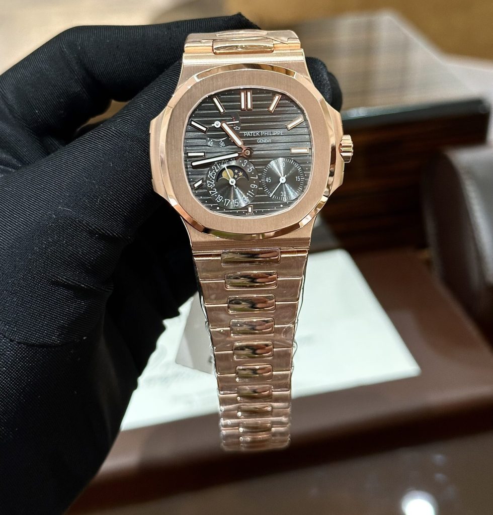 Đồng Hồ Patek Philippe Nautilus 5712R Chế Tác Bọc Vàng Hồng GRF 40mm (1)