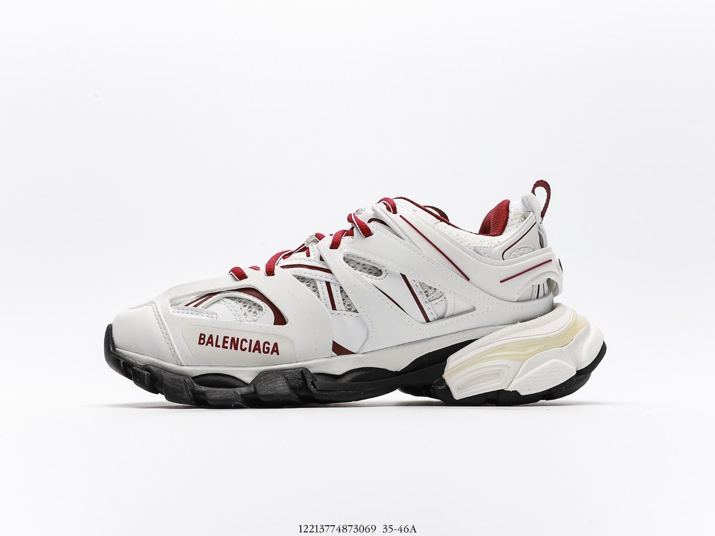 Balenciaga Track Trainer in White Burgundy、mysite、Cacoeks