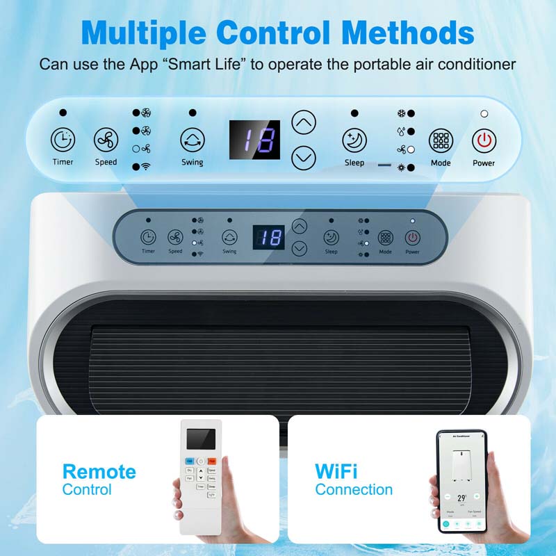 Eletriclife 12000 BTU Portable 4-in-1 Air Conditioner with Smart Control