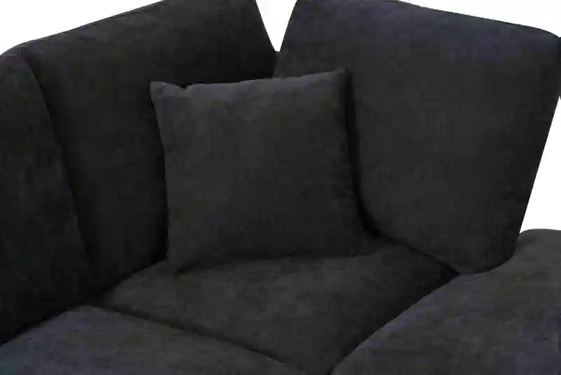 7pcs l shaped fabric fabric sofa free combination soft and comfortable suitable for living room bedroom hotel office reception and dark gray beige details 7