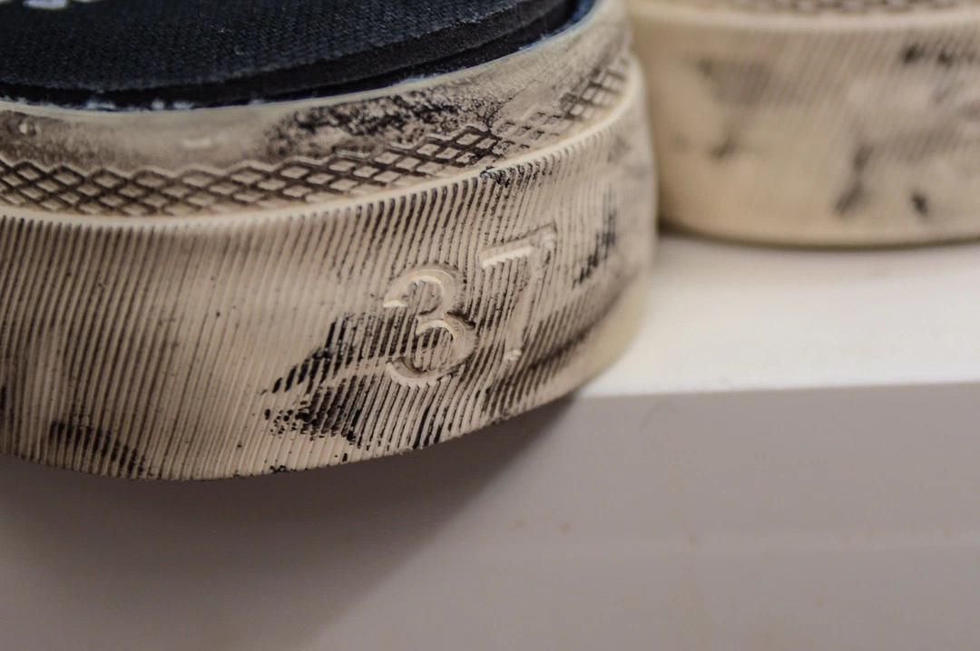 Balenciaga Paris Mule in Blue Destroyed Denim Rubber、mysite、Cacoeks