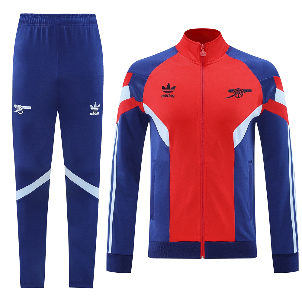 Higojerseys-Arsenal 24-25 Originals LFSTLR Jacket Training Tracksuit - Red and Blue