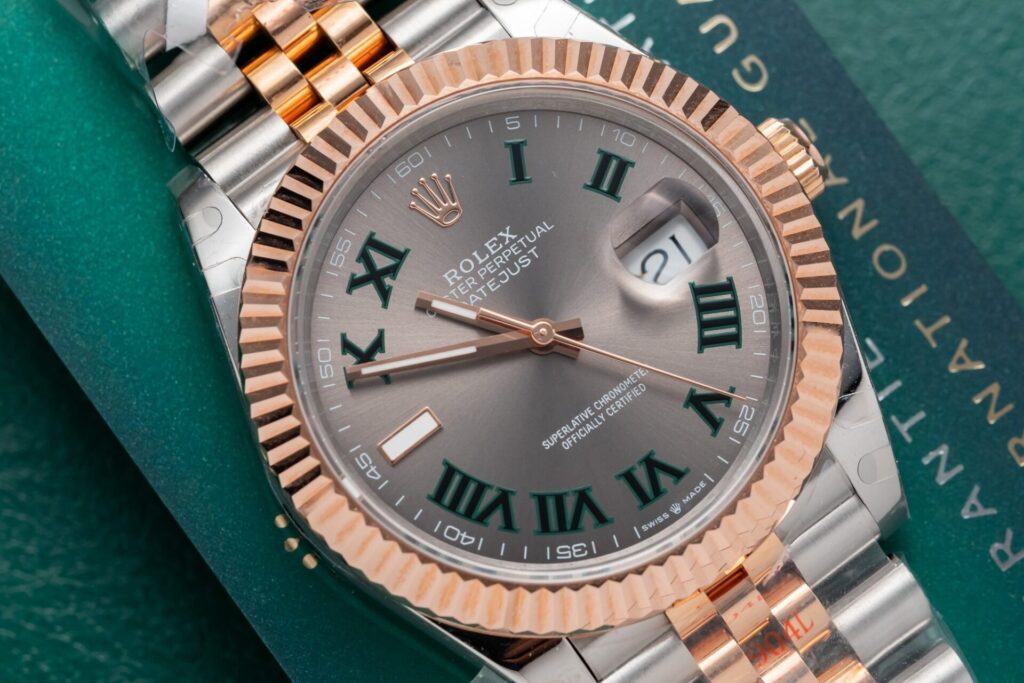 Đồng Hồ Rolex DateJust Bọc Vàng Hồng Mặt Wimbledon GM Factory 36mm (2)
